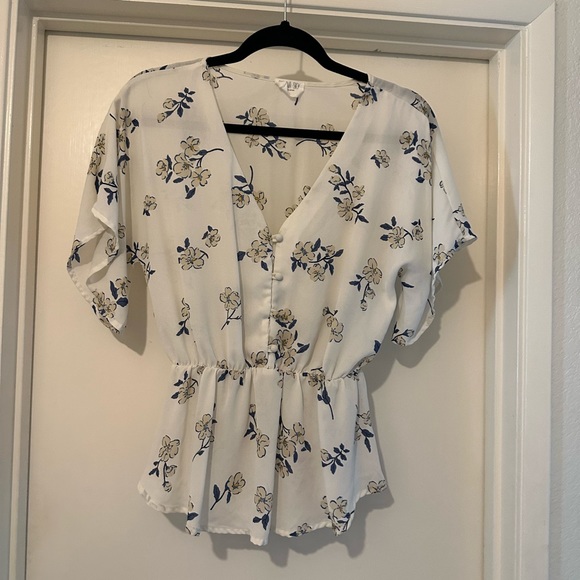 Sienna Sky Tops - Sienna Sky ivory floral boho blouse